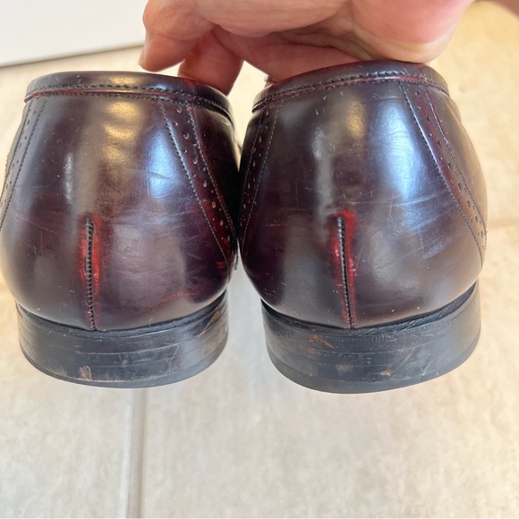 Johnston Murphy Optima Shoes Brogue Wingtips Kiltie Tassel Slip On Burgundy 15B main image 8